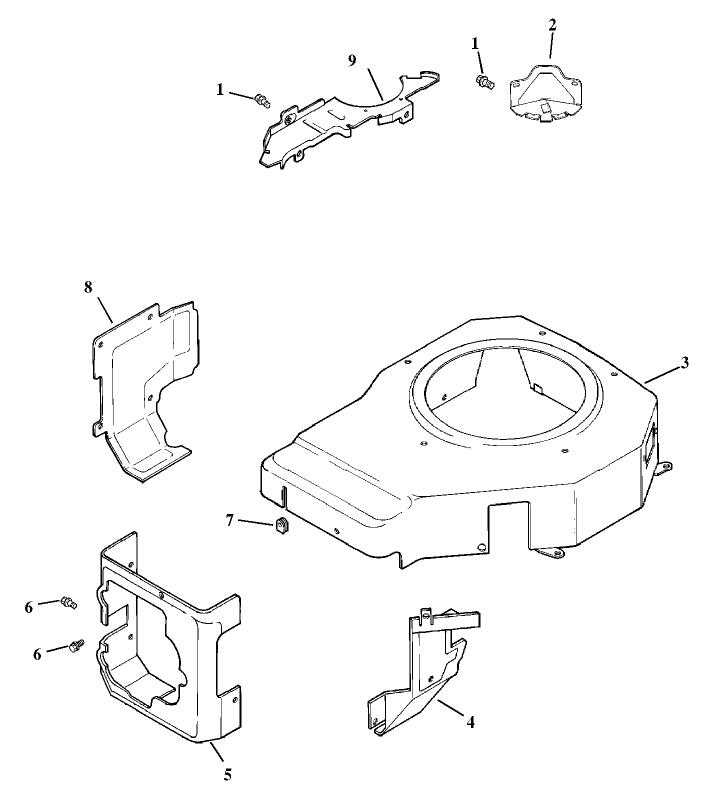 Blower Housing And Baffles Assembly-Kohler Model Cv15t-41604