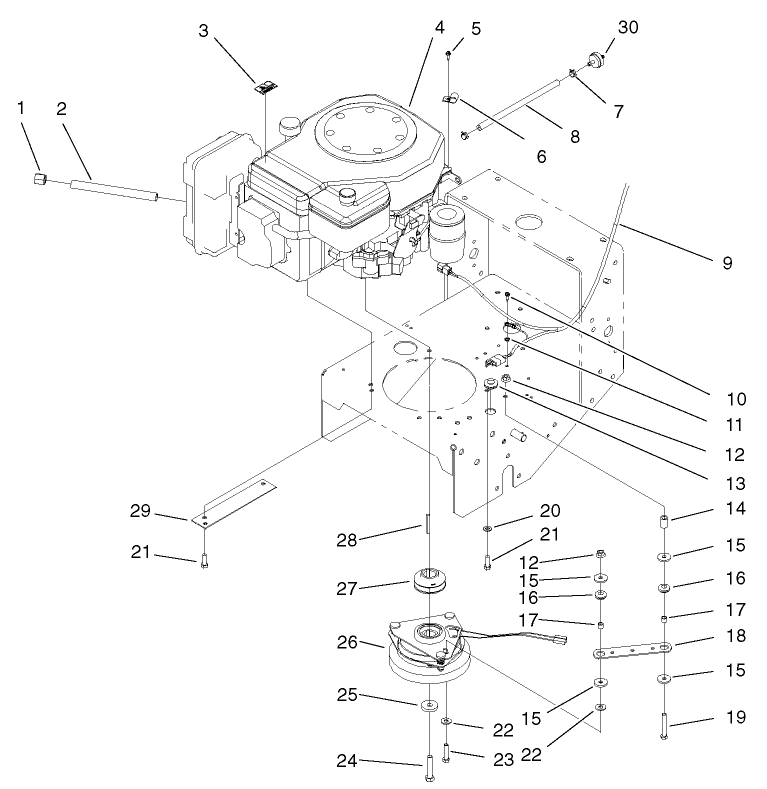 Engine And Clutch Assembly
