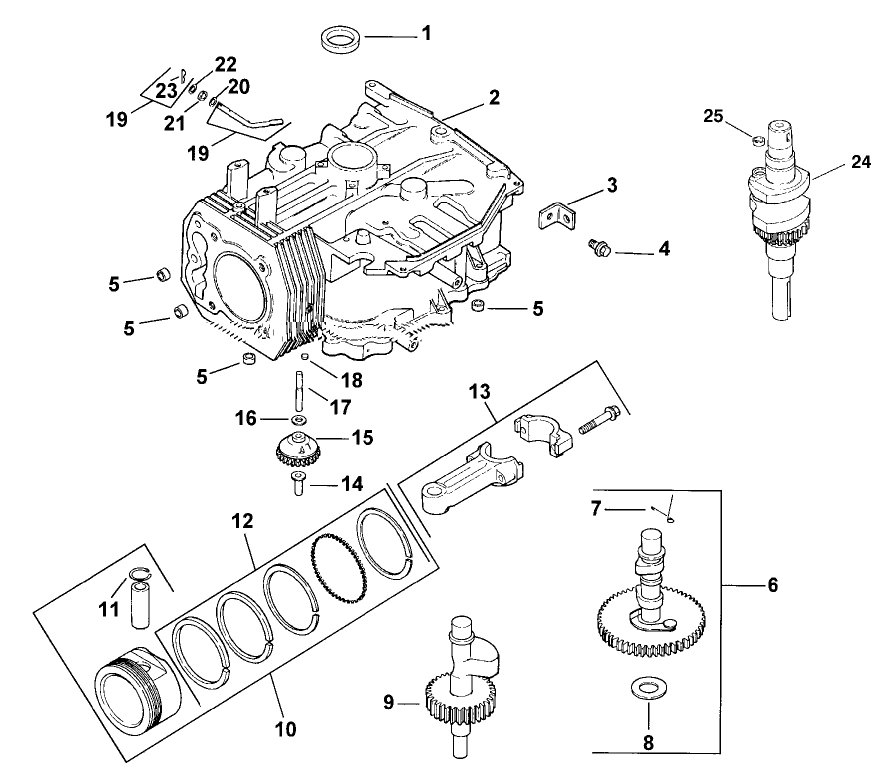 Crankcase Assembly-Kohler Model Cv15t-41604