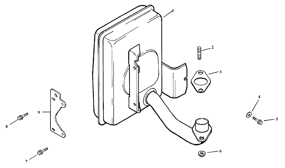 Exhaust Assembly Kohler Model Cv15t-41604