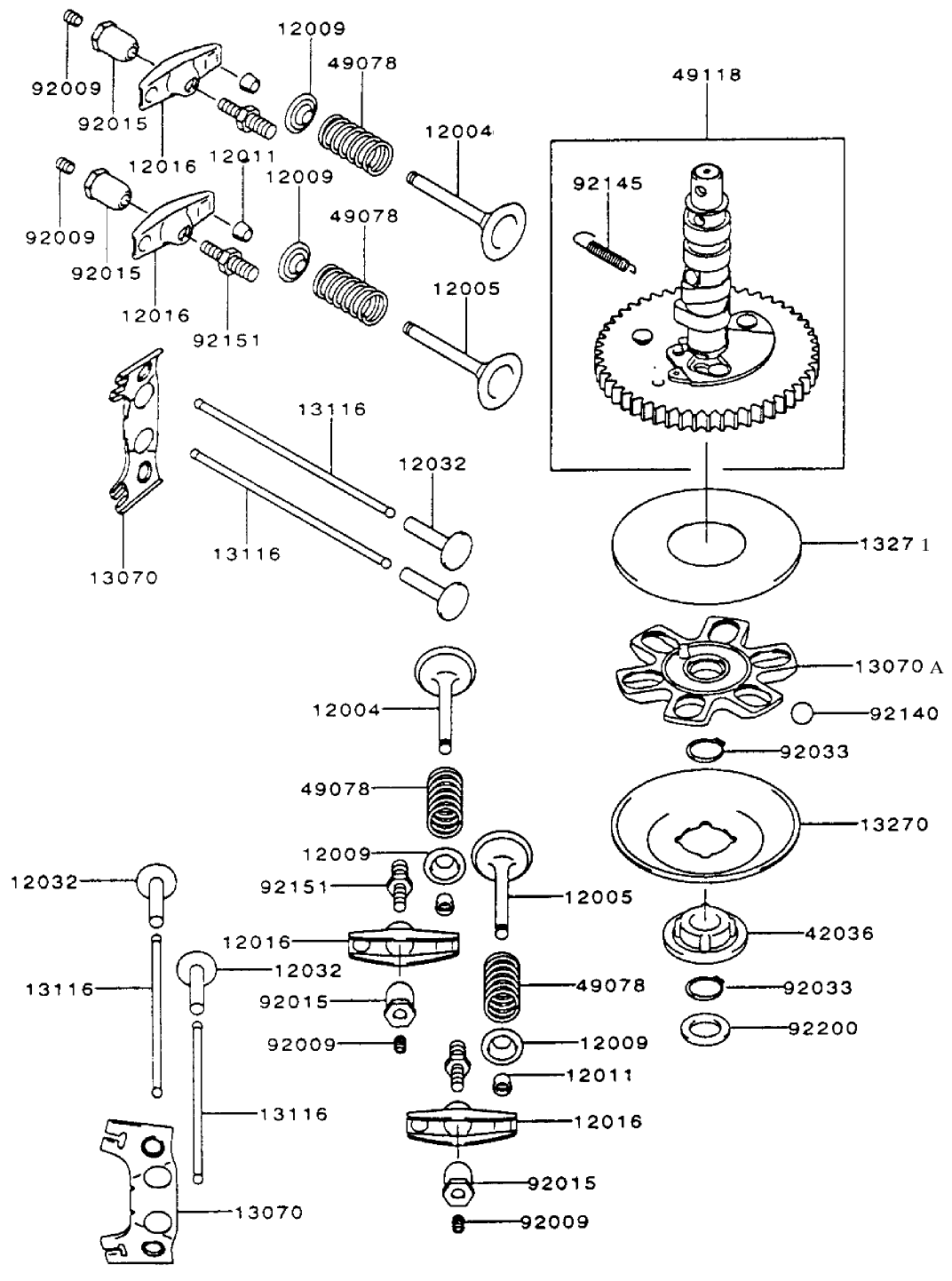 Valve/camshaft Assembly Kawasaki Fh451v-As08