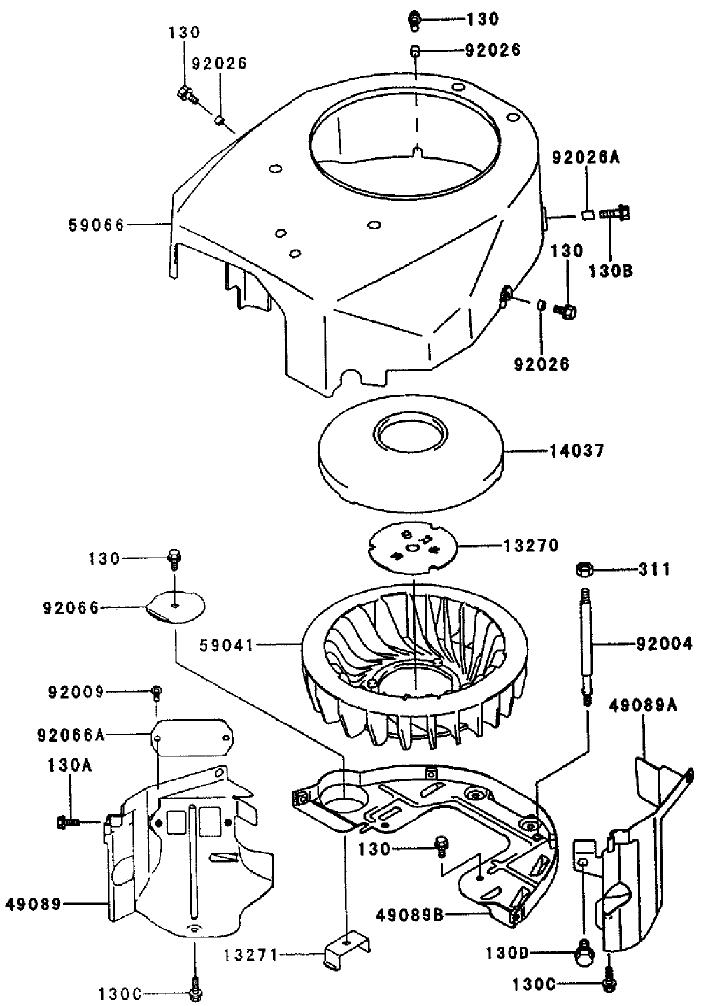 Cooling-Equipment Assembly Kawasaki Fh451v-As08