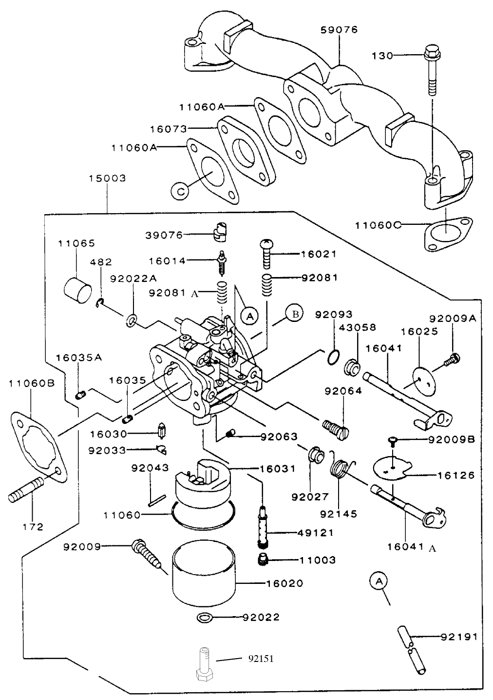 Carburetor Assembly Kawasaki Fh451v-As08