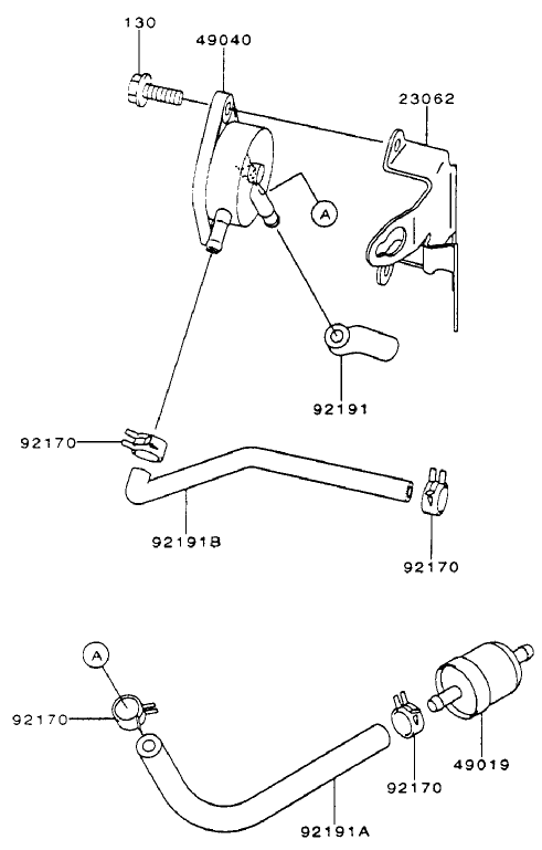 Fuel-Tank/fuel-Valve Assembly Kawasaki Fh451v-As08