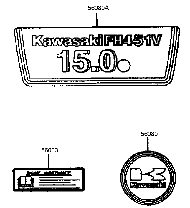 Starter/decals-Kawasaki Fh451v-As08