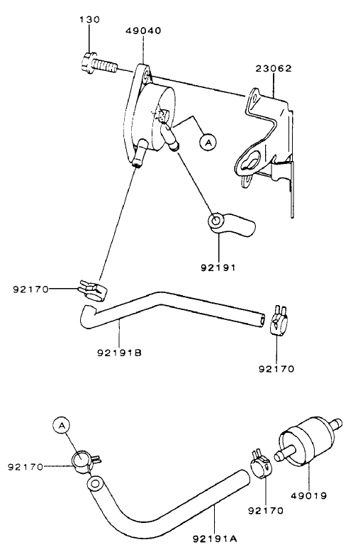 Fuel-Tank/fuel-Valve Assembly Kawasaki Fh451v-As08