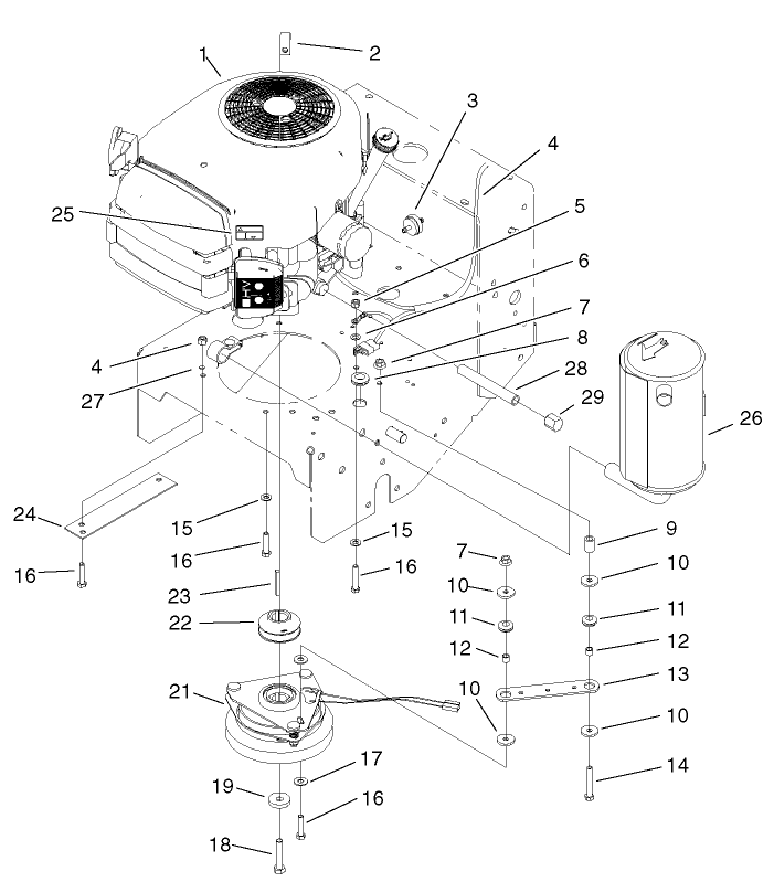 Engine And Clutch Assembly