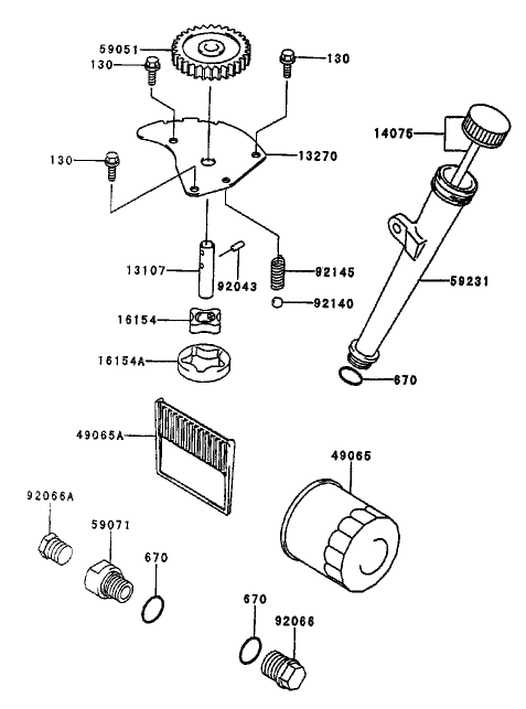 Lubrication-Equipment Assembly Kawasaki Fh500v-As25
