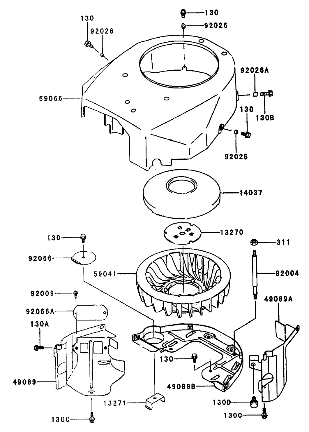 Cooling-Equipment Assembly Kawasaki Fh500v-As25