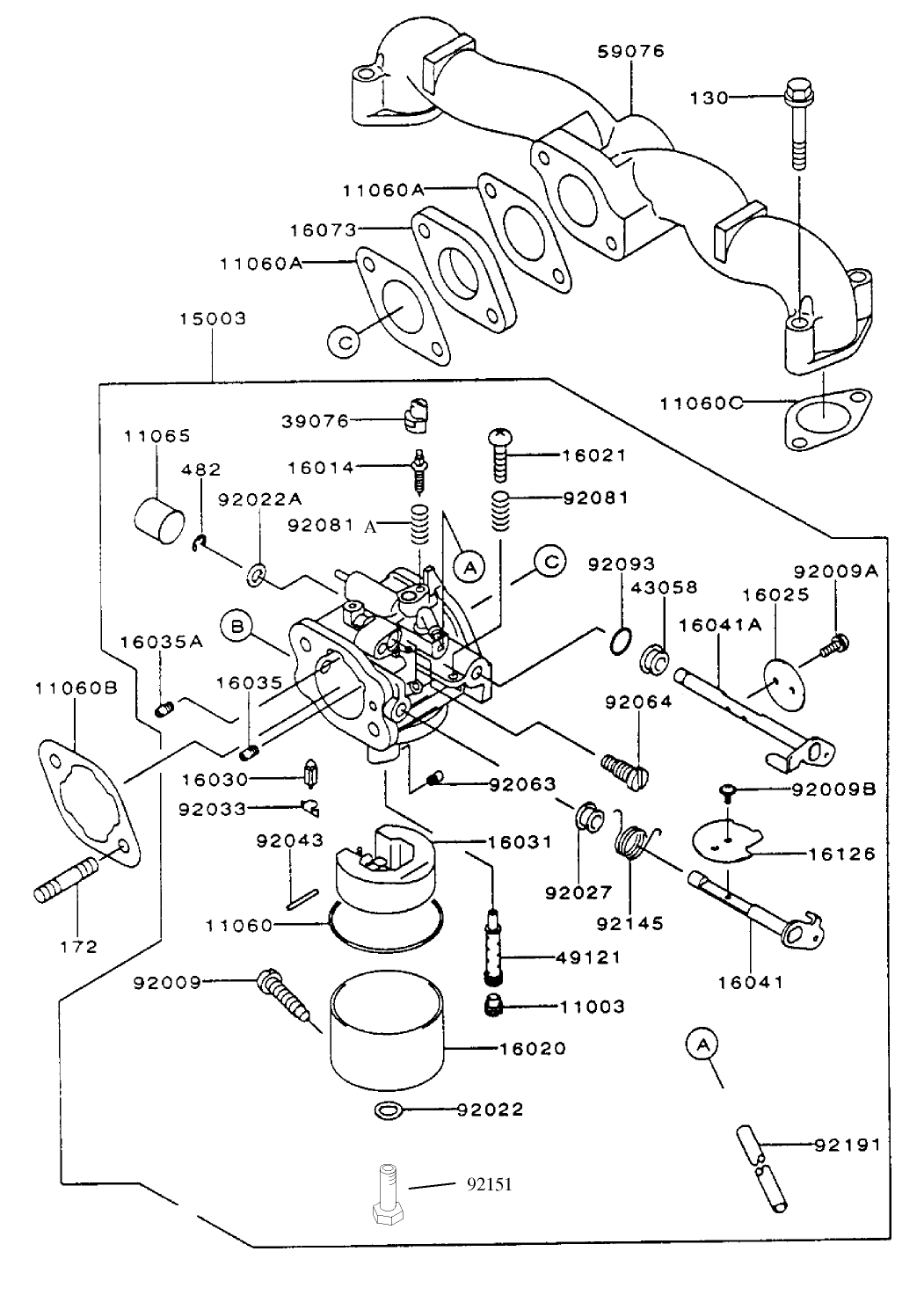 Carburetor Assembly Kawasaki Fh500v-As25