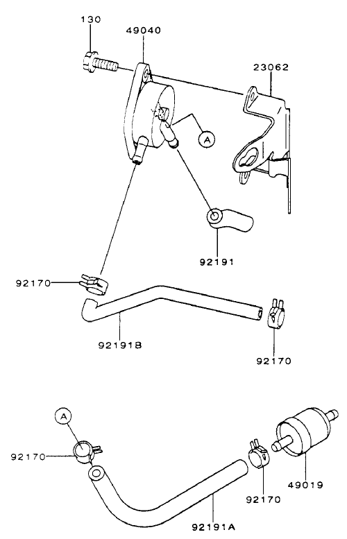 Fuel-Tank/fuel-Valve Assembly Kawasaki Fh500v-As25