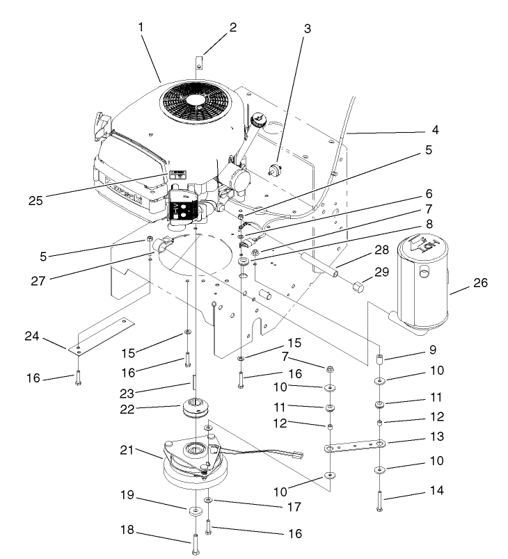 Engine And Clutch Assembly