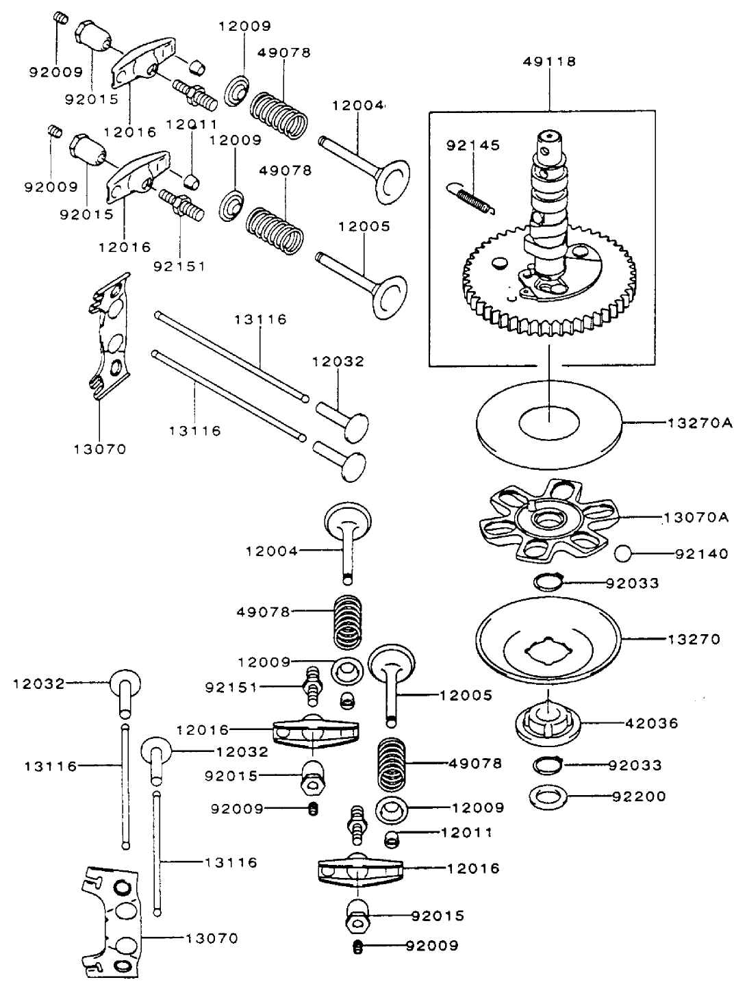 Valve/camshaft Assembly Kawasaki Fh500v-As25