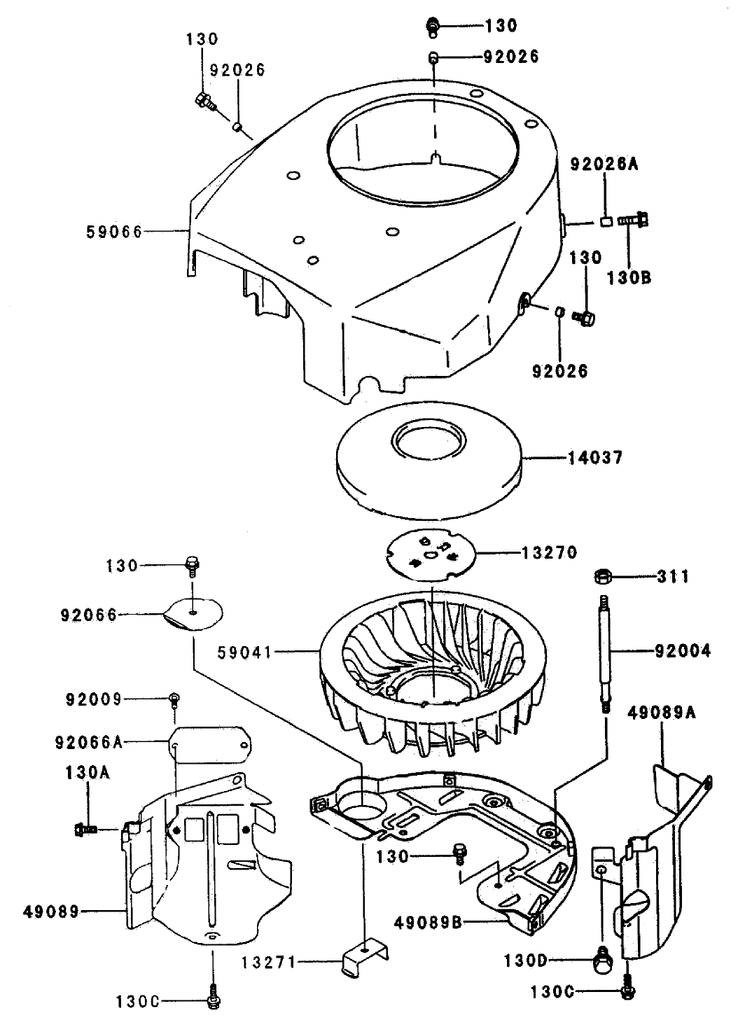 Cooling-Equipment Assembly Kawasaki Fh500v-As25