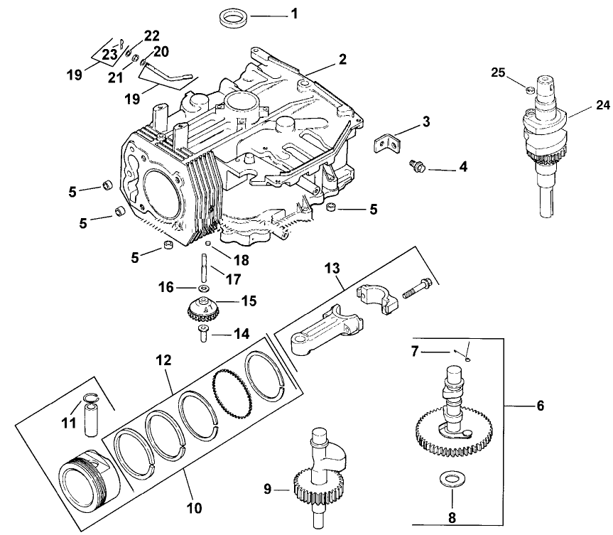 Crankcase Assembly-Kohler Model Cv15t-41604