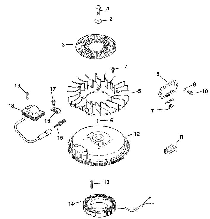Ignition And Electrical Assembly Kohler Model Cv15t-41604