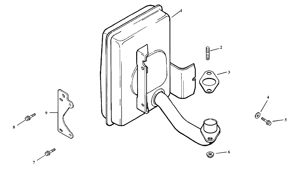 Exhaust Assembly Kohler Model Cv15t-41604