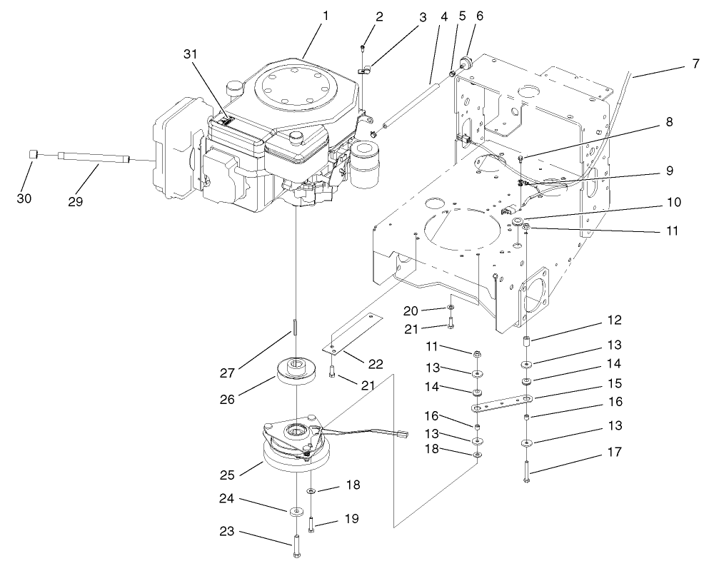 Engine And Clutch Assembly