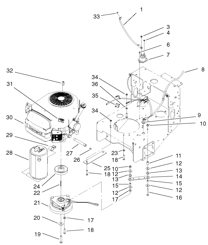 Engine And Clutch Assembly