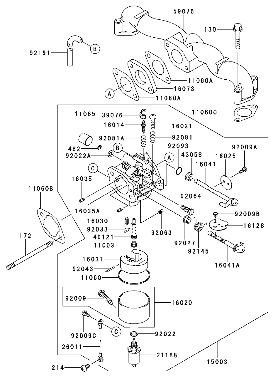 Carburetor Kawasaki Fh500v-As30