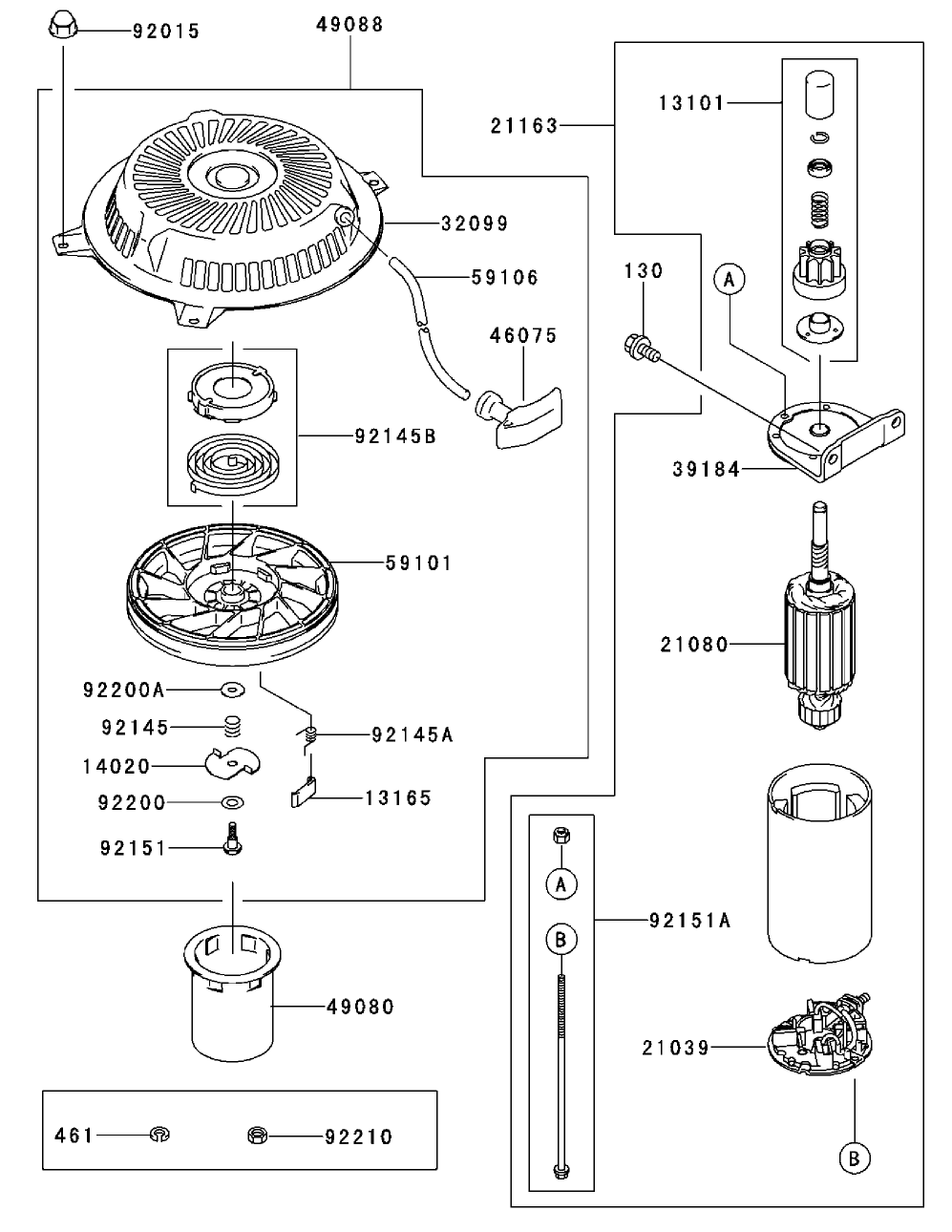 Starter Kawasaki Fh500v-As30