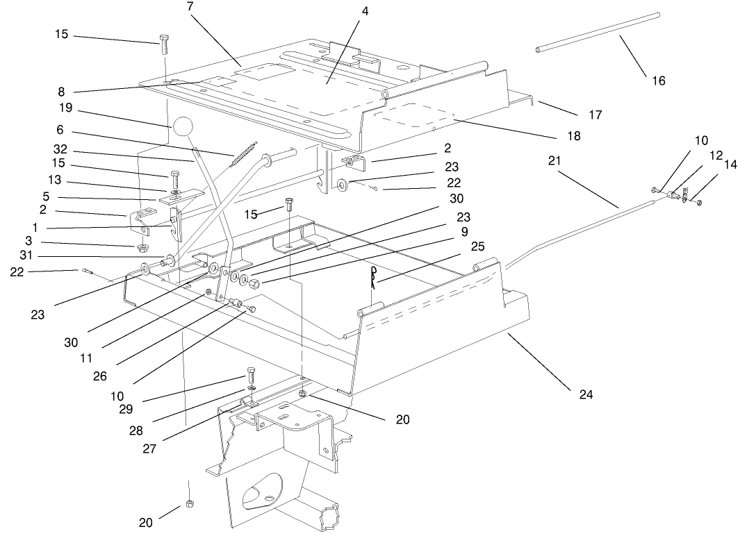 Seat Frame And Throttle Assembly