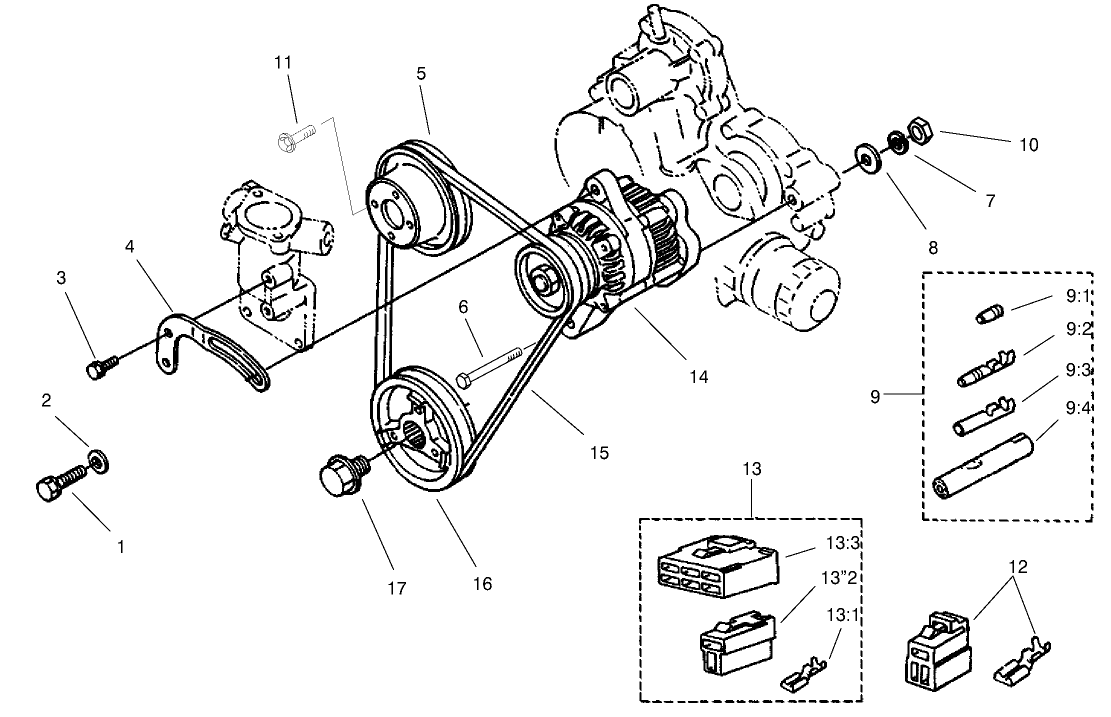 Alternator And Pulley Assembly