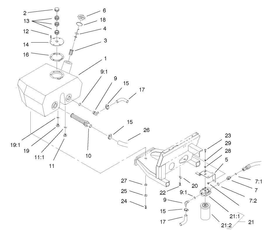 Hydraulic Filter And Reservoir Assembly