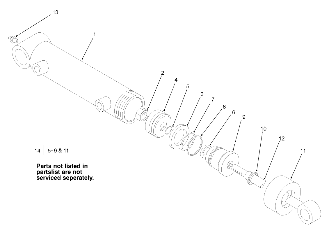 Hydraulic Cylinder Assembly No. 98-3945