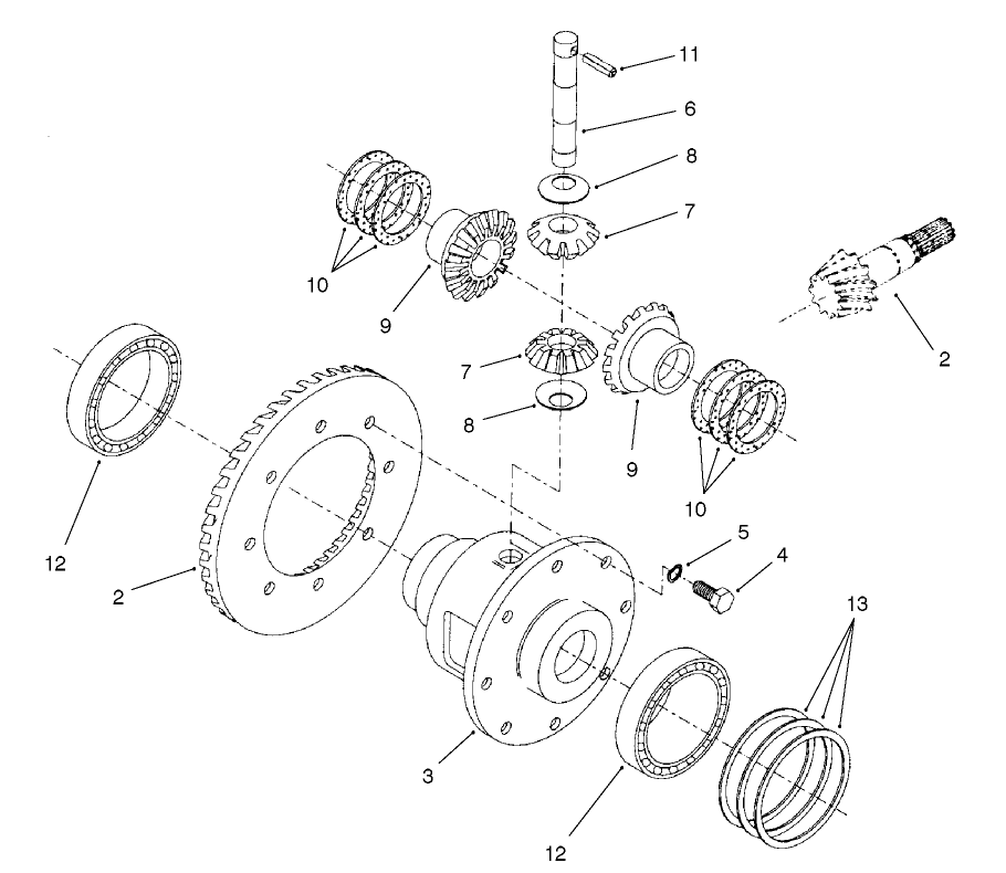 Rear Axle Assembly No. 98-3925 (continued) Differential Assembly