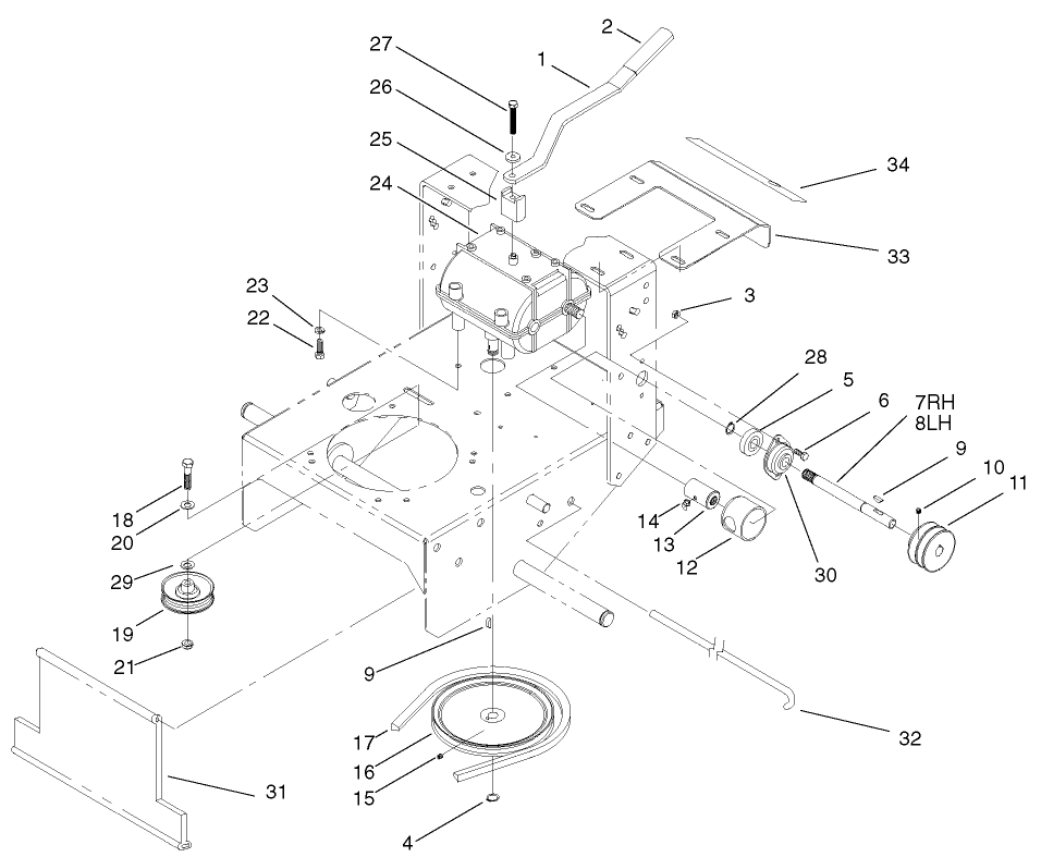 Transmission And Idler Pulley Assembly