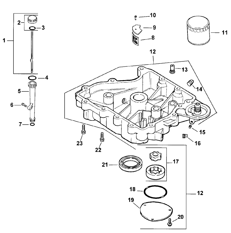 Oil Pan/lubrication (kohler Cv13t-Ps-21524)