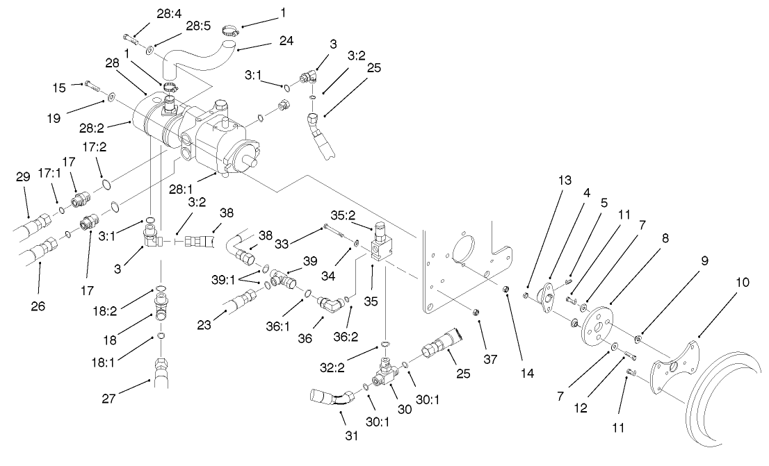 Hydrostat And Gear Pump Drive Assembly