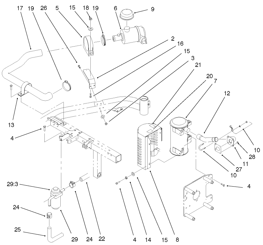 Air Cleaner And Exhaust Assembly