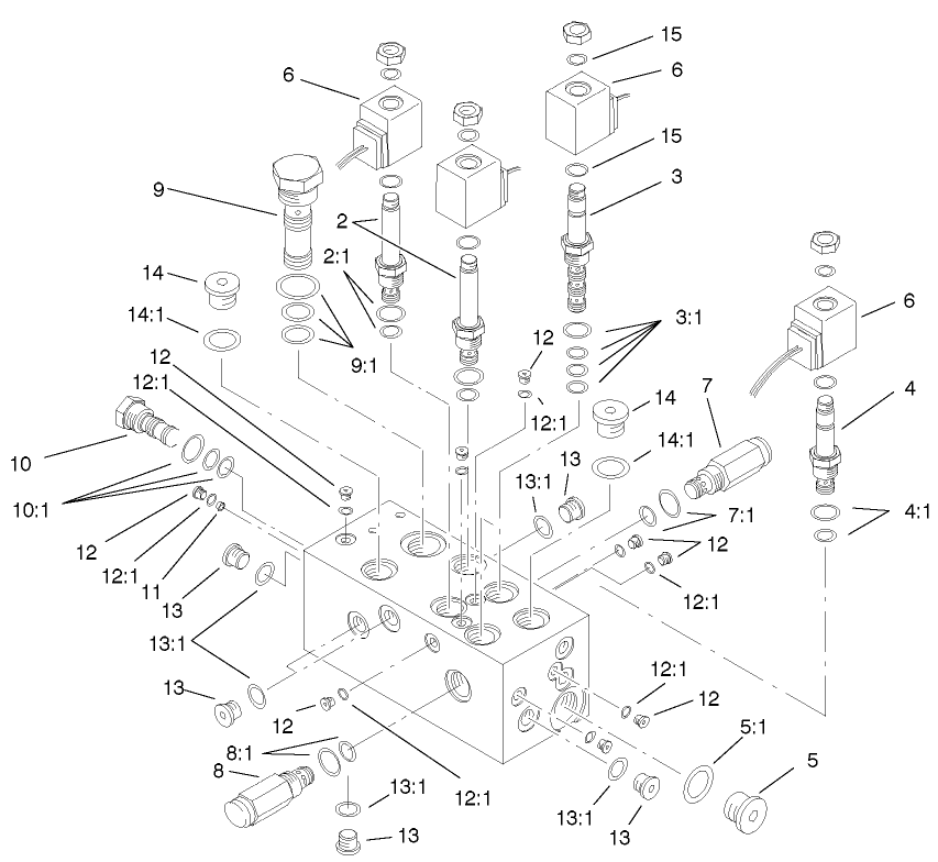 Basic Mow/lift Manifold Assembly No. 93-2240