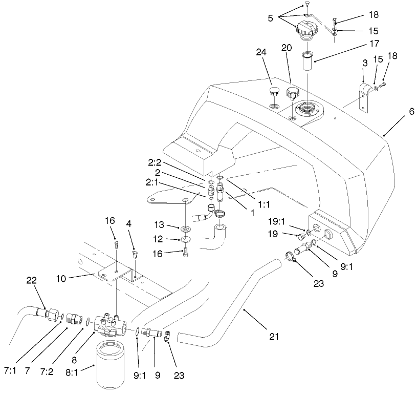 Hydraulic Tank And Filter Assembly