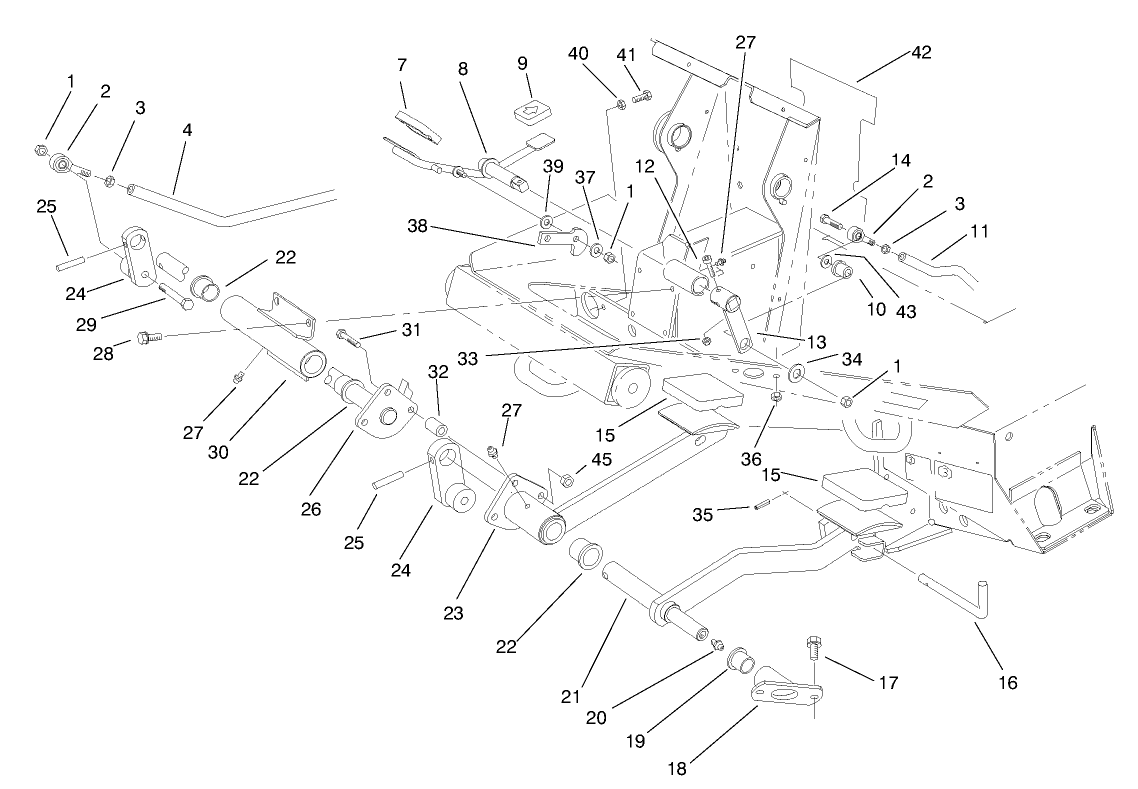 Traction And Brake Pedals Assembly