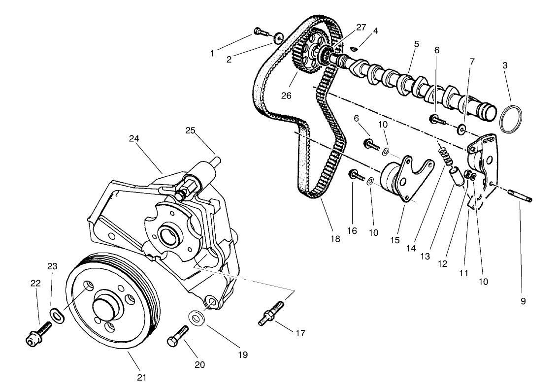 Camshaft And Fan Support Assembly