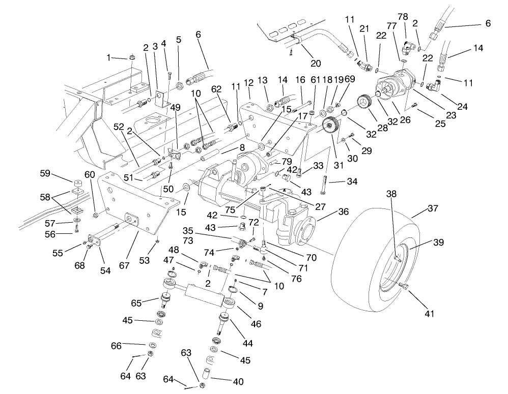 Rear Axle Assembly (model No. 30455 Only)