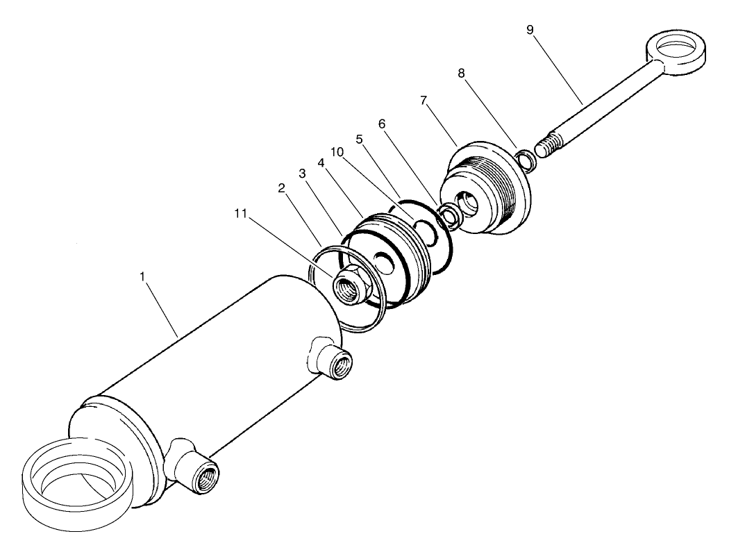 Hydraulic Cylinder No. 98-3806 (model No. 30455 Only)