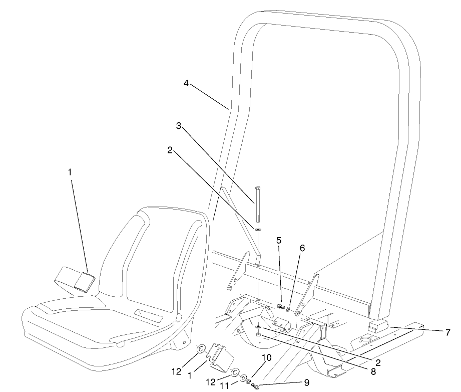 R.o.p.s. Assembly (standard For Model No. 30455)(optional For Model No. 30450)