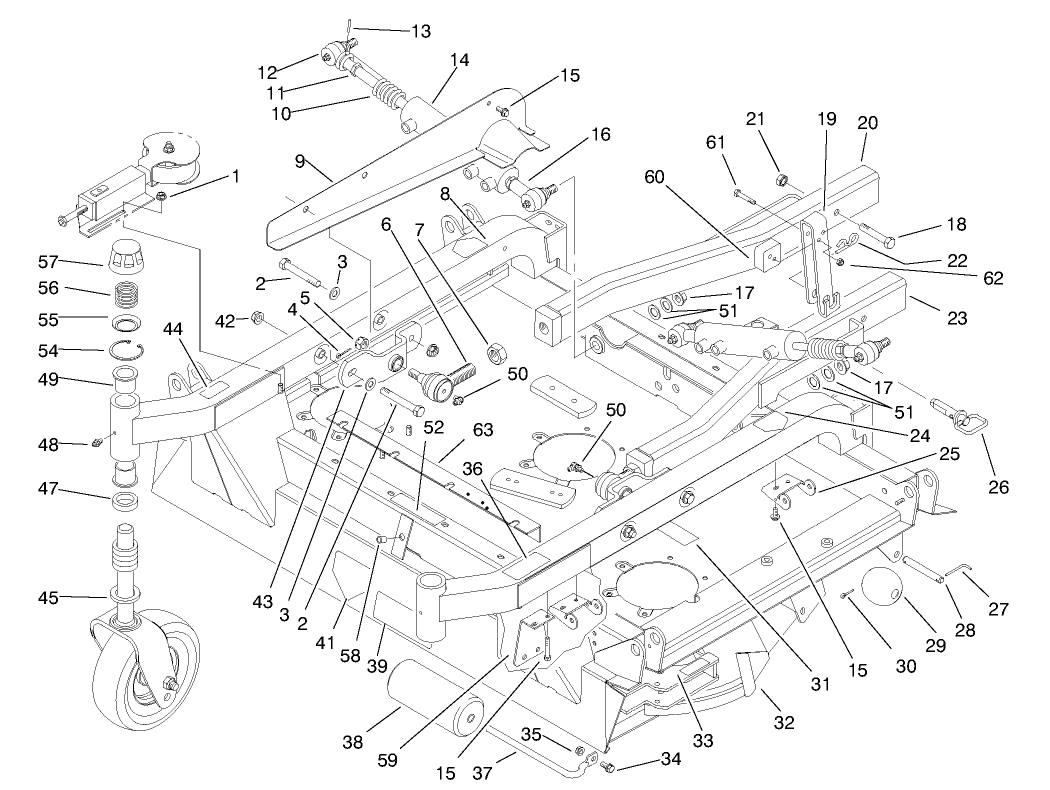 Center Deck And Carrier Frame Assembly