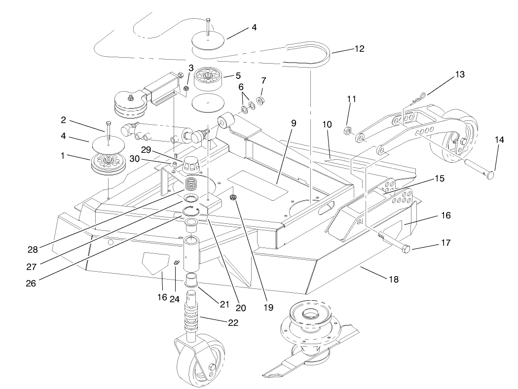 Left Hand Wing Deck Assembly