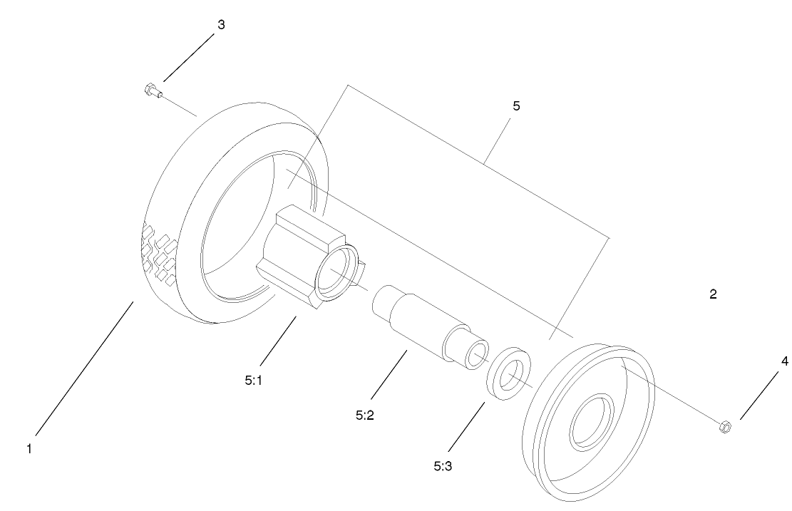 Front Wheel & Tire Assembly No. 53-7720