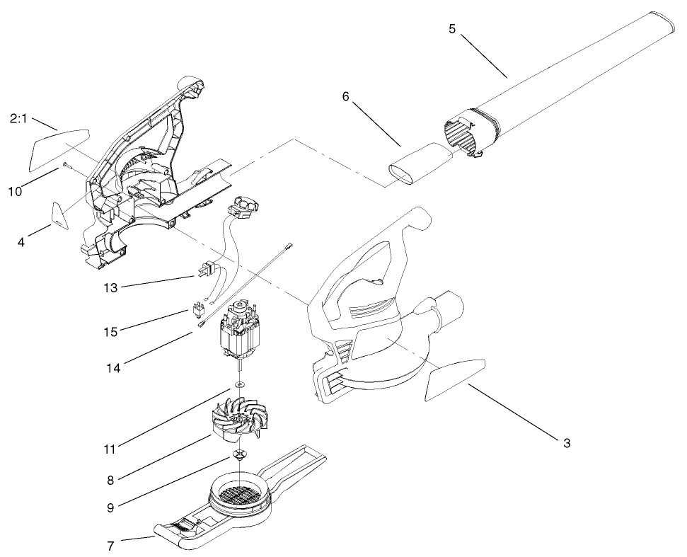Blower/vacuum Assembly