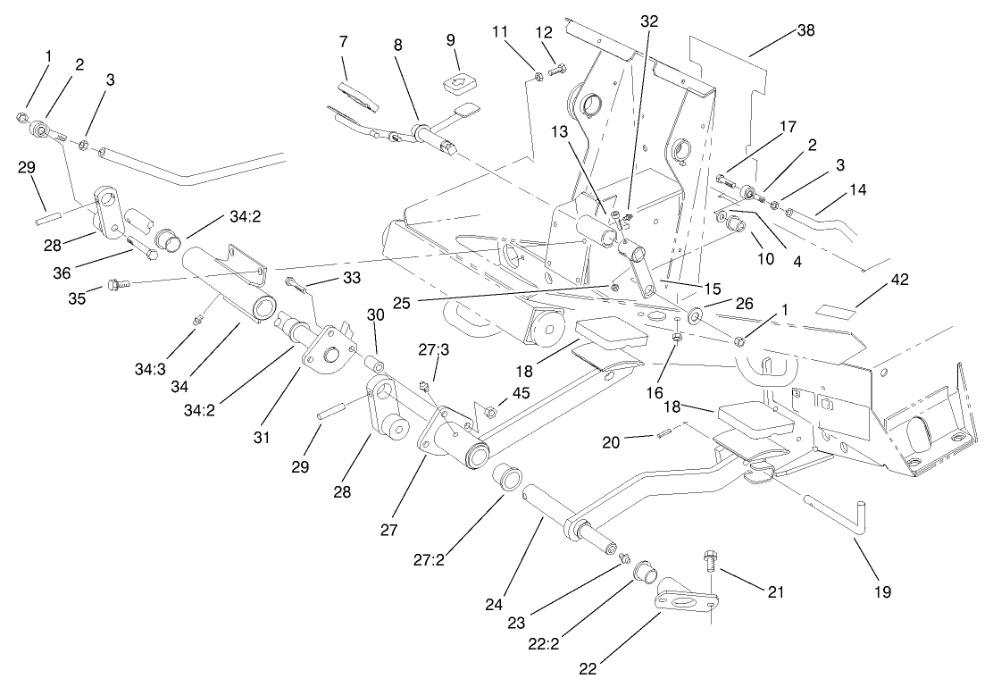 Traction And Brake Pedals Assembly