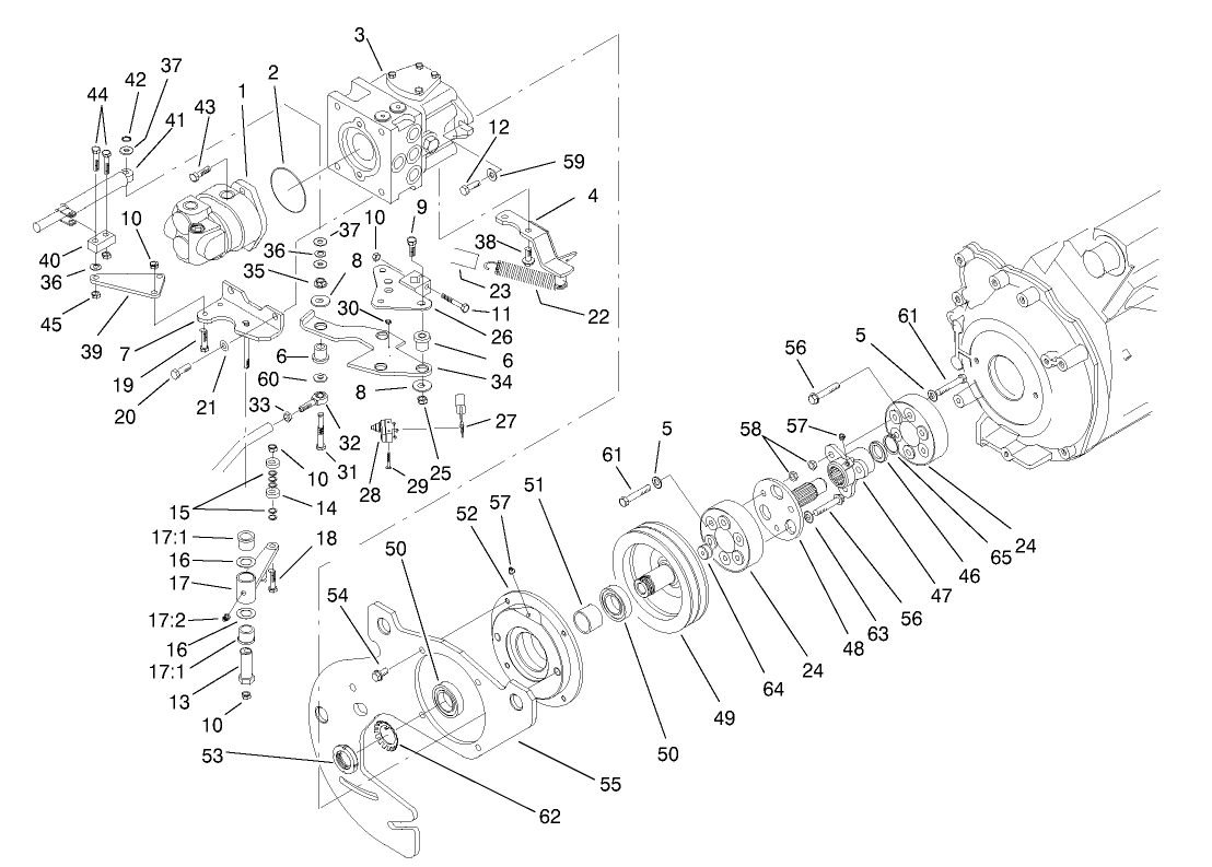 Hydraulic Pump Installation Assembly