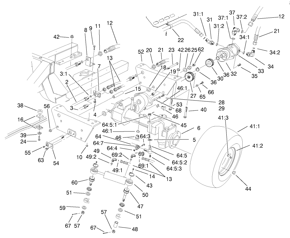 Rear Axle Assembly-4wd