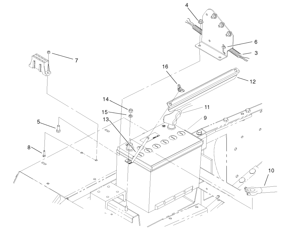 Battery And Relay Bracket Assembly
