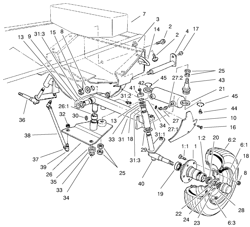 2 Wheel Drive Rear Axle Assembly (continued)(only On: 30626)